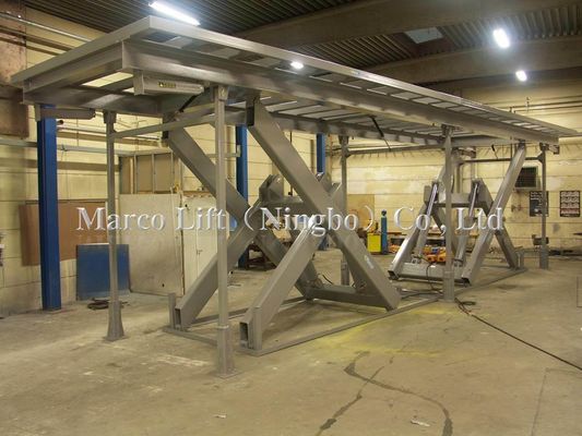Modo de execução estacionário Marco Twin Scissor Lift Table com opções de personalização
