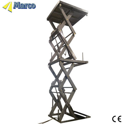Tabela de elevação alta de tesoura de quadro médio de Marco acionada por hidráulica para aplicações versáteis